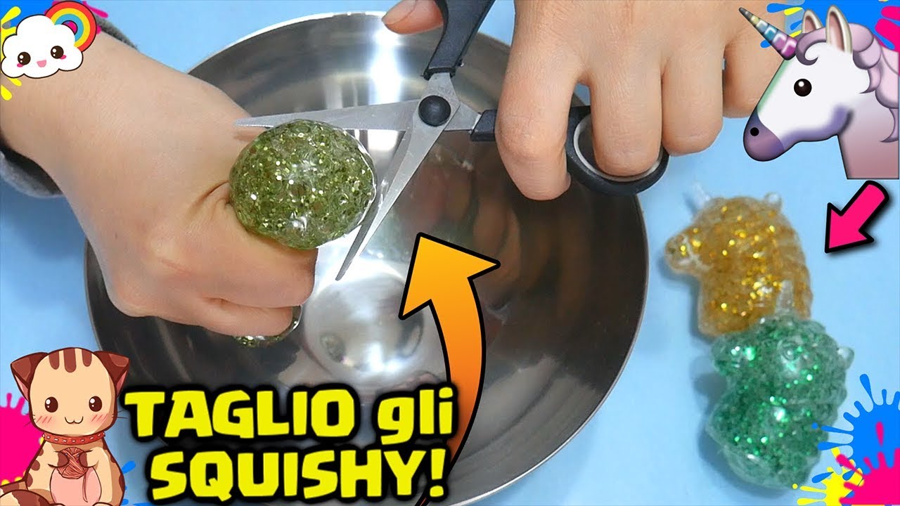TAGLIAMO gli SQUISHY a forma di UNICONO: BRUTTI | Cosa c'è DENTRO gli SQUISHY? By FrancyDreams