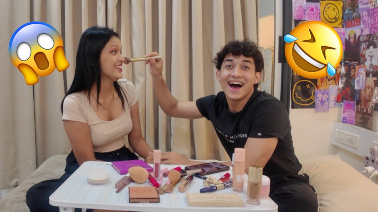 My Brother Does My Makeup😱🤣 ft. 
