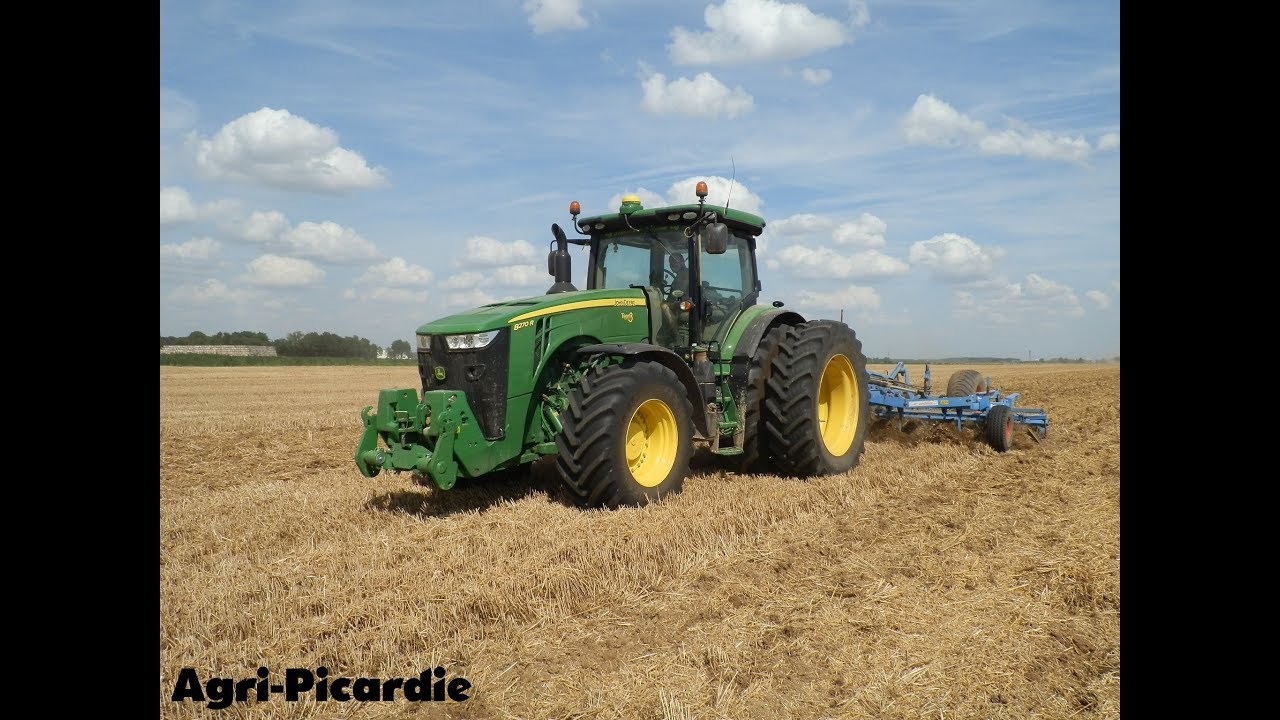 Big John Deere !! Déchaumage avec un John Deere 8270R