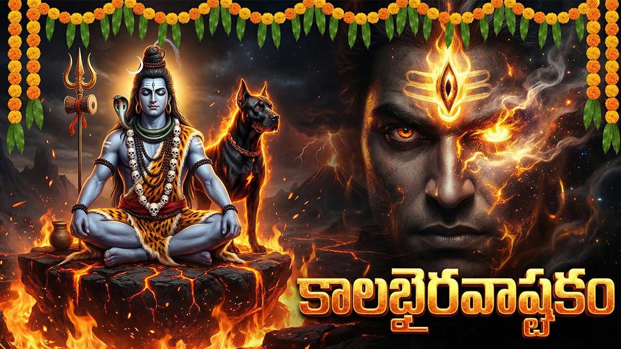 కాలభైరవాష్టకం వింటే భయాలు తొలగుతాయి | Kalabhairava Ashtakam |  Shiva Bhakti Songs Telugu