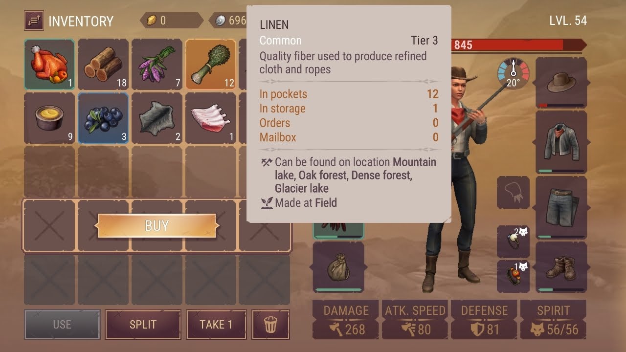 How to find LINEN in westland survival