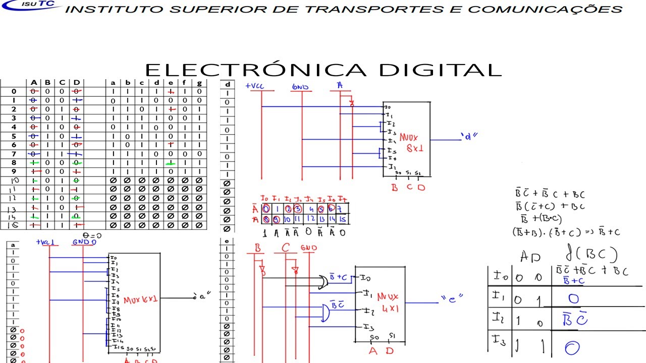 Como construir multiplexador 16x1, 8x1 e 4x1(Eletrónica digital-Exercíco resolvido)