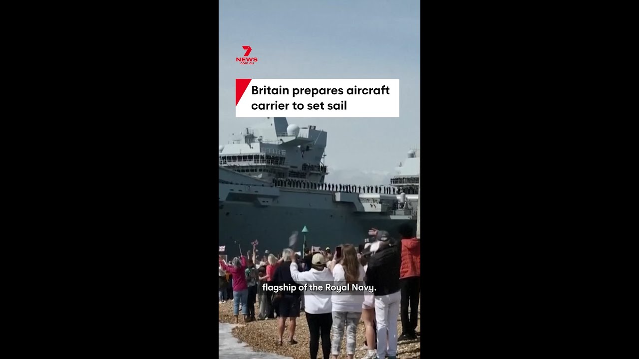 Britain prepares aircraft carrier to set sail