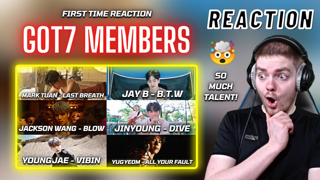 My FIRST TIME listening to Mark Tuan, JAY B, Jackson Wang, Jinyoung, Youngjae and Yugyeom | REACTION