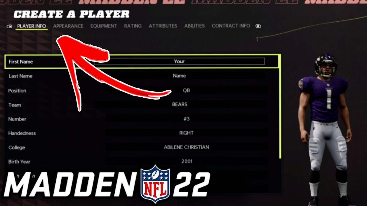 Как создать игрока и добавить его в свою франшизу в Madden 22