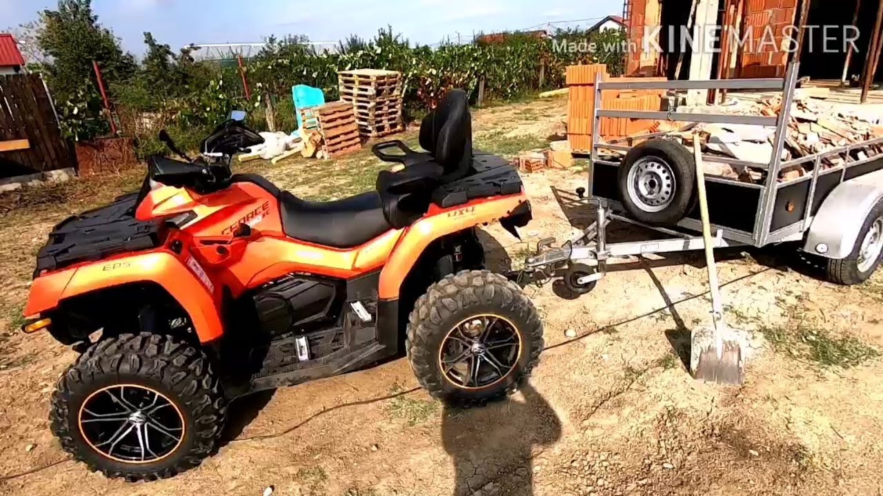 Cf moto 850 cu remorca de mașină