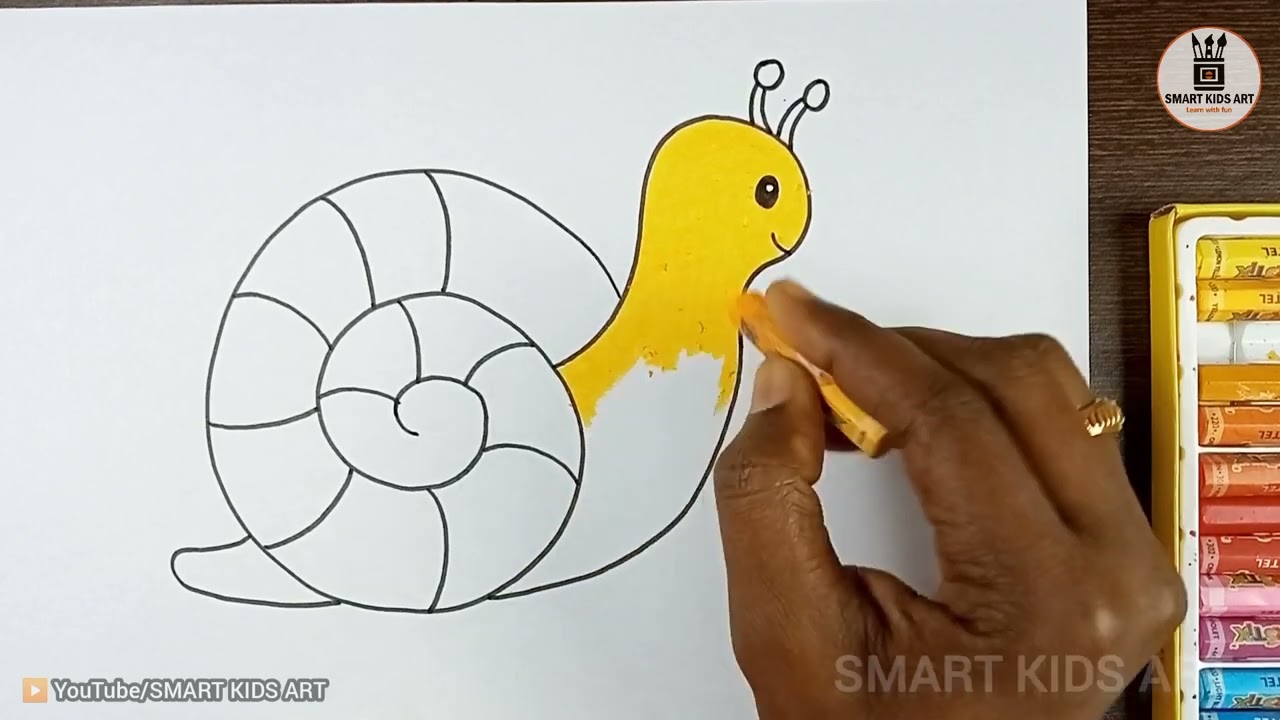 How To Draw A Snail Easy | Snail Drawing | Easy Drawing | Draw Smart