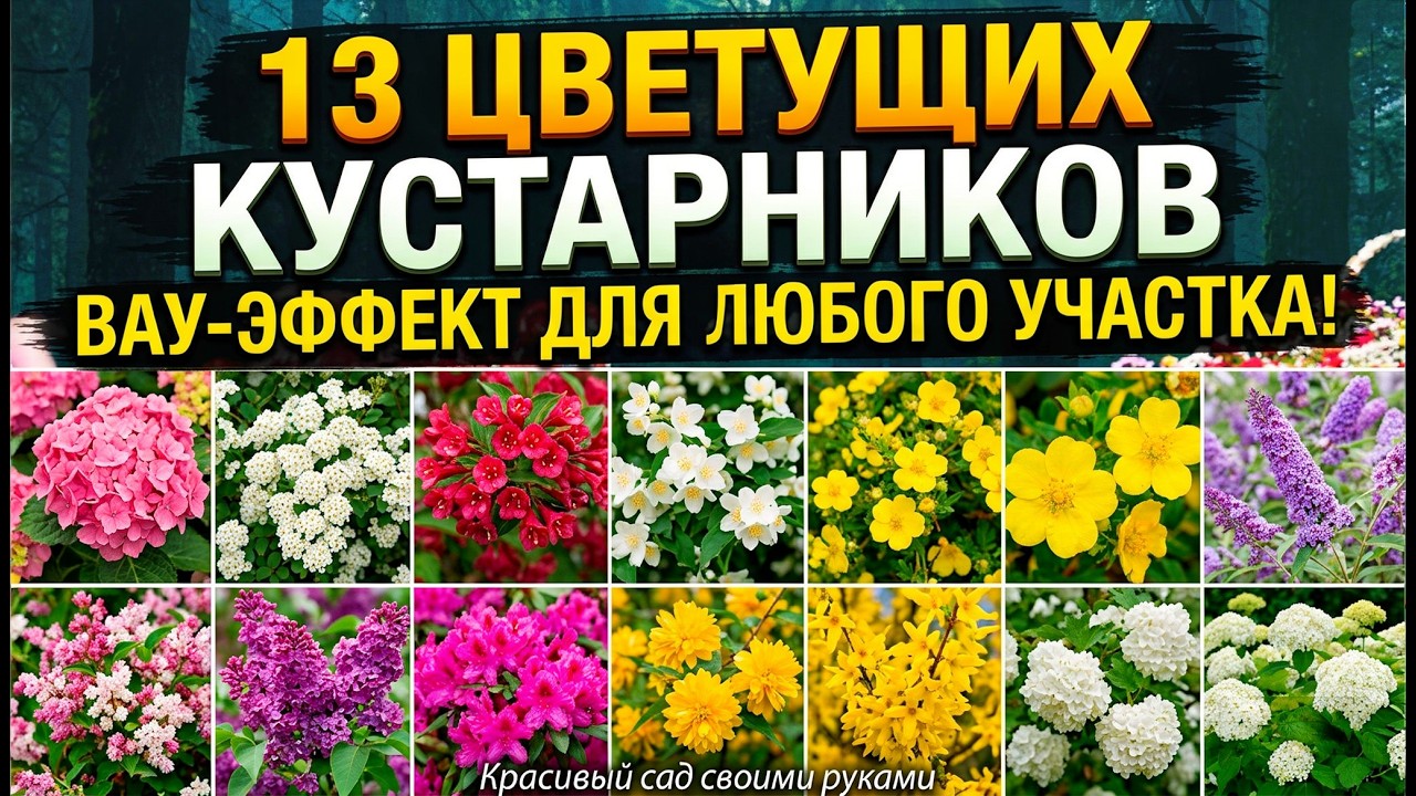 13 цветущих кустарников, посадил 1 раз и 10 лет радуешься, какие варианты выбрать для вашего сада