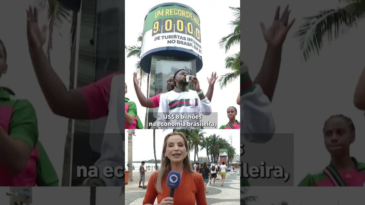 Brasil alcan&ccedil;a recorde de 9 milh&otilde;es de turistas estrangeiros em 2025