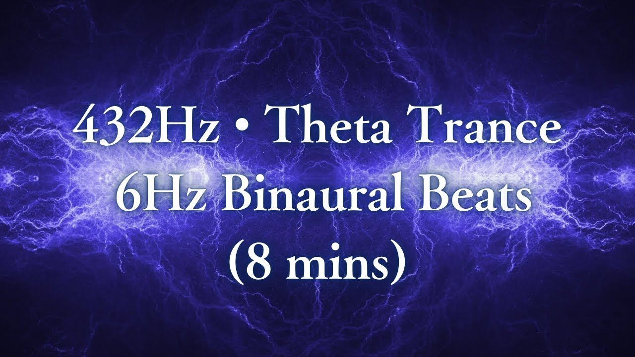 432Hz & 438Hz Binaural Beats | 6Hz Theta Wave Drone for Deep Trance (7:50)