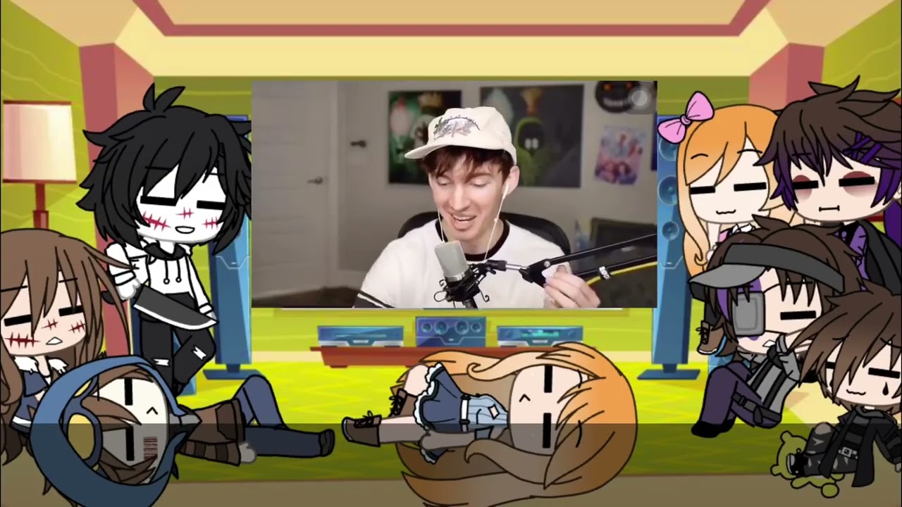 Семья Афтон + Крипипаста реагирует на Фламинго Альберта Gacha Life/ЛОЛ/Нет миниатюр!!!