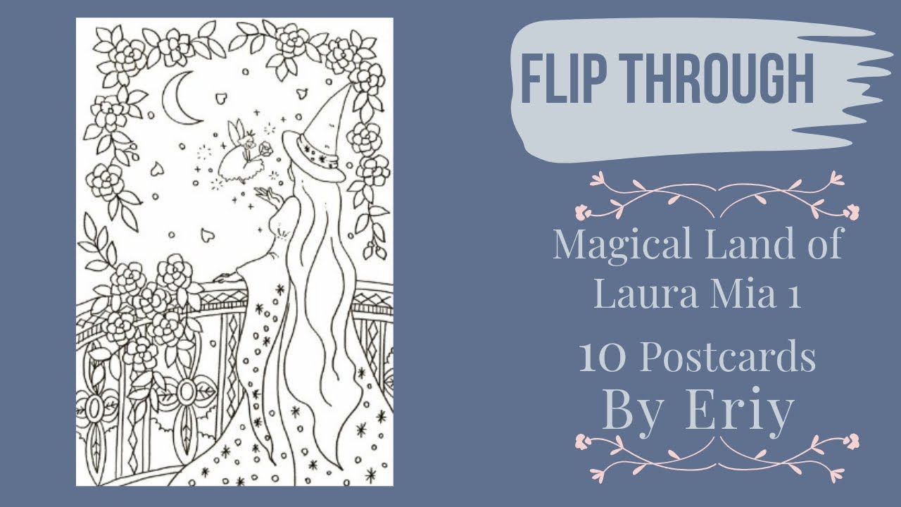 [FLIP THROUGH]  Magical Land of Laura Mia 1 by Eriy - 10 Japanese Postcards