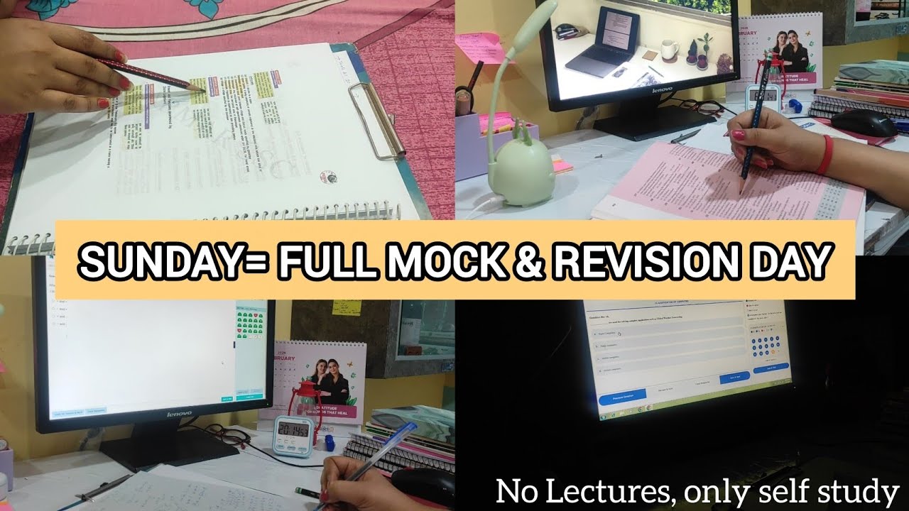 No Lectures, Only Revision & 3 Hour Mock on Sunday | Sunday Study Vlog | OSSC CGL | UPSC | SSC