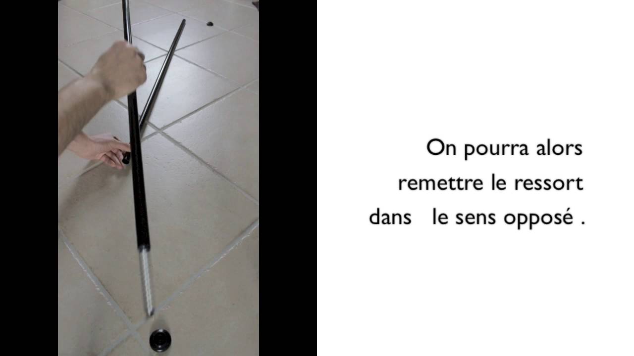Tringle extensible pour rideau : remettre correctement le ressort