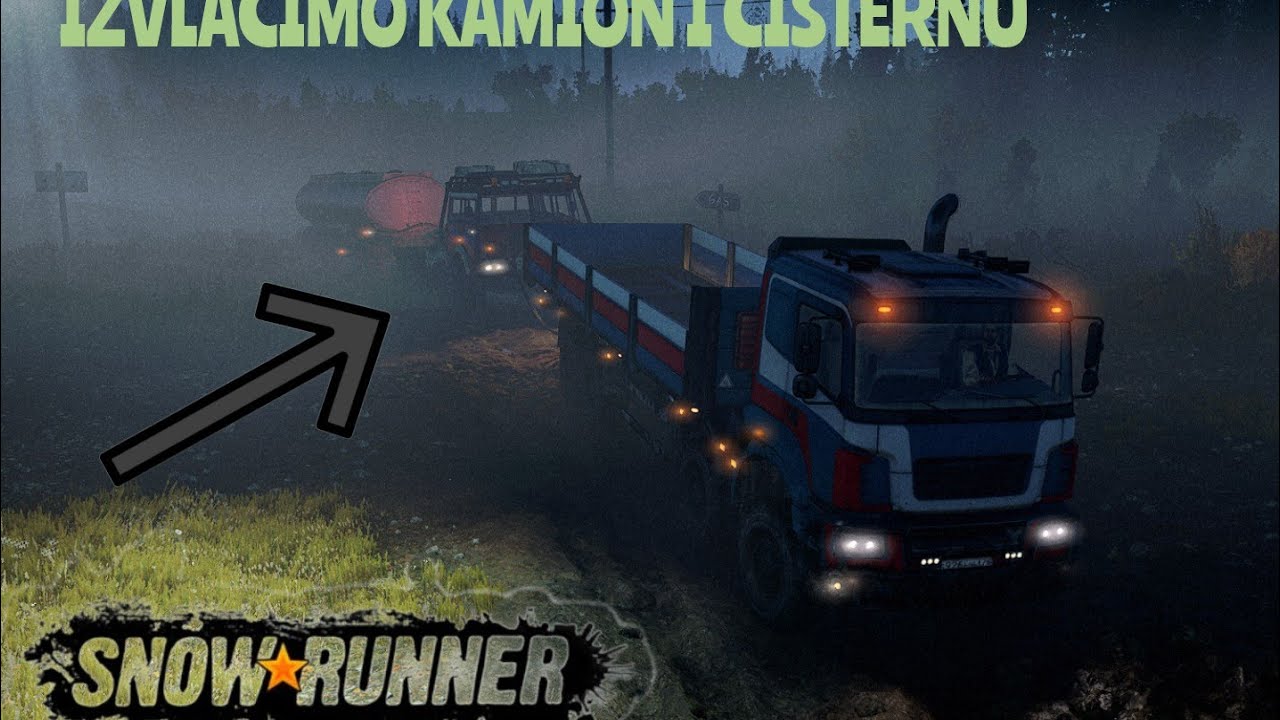 Izvlacimo kamion iz vode (SnowRunner)