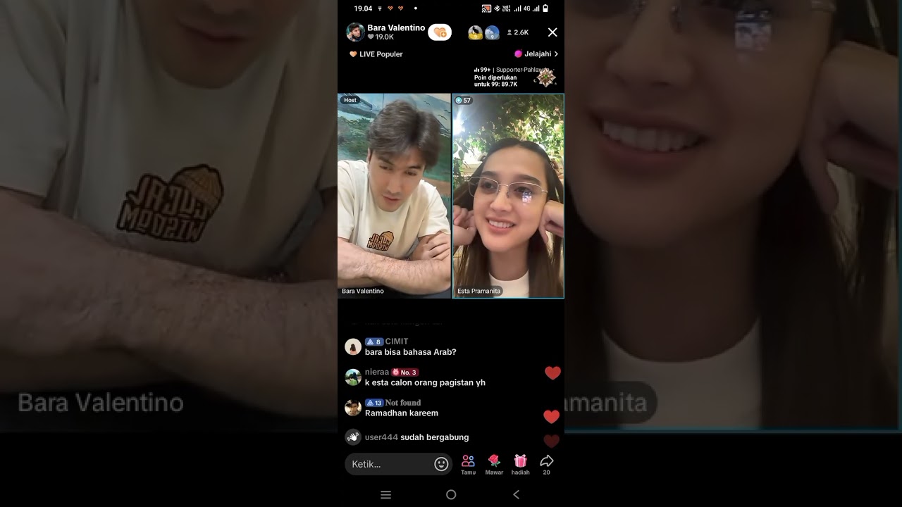 BARA VALENTINO  LIVE TIKTOK BARENG KEKASIHNYA 🥰🥰🥰