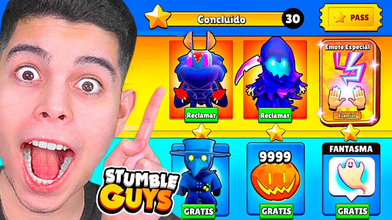 COMPREI O NOVO PASSE STUMBLE DE HALLOWEEN NO STUMBLE GUYS!