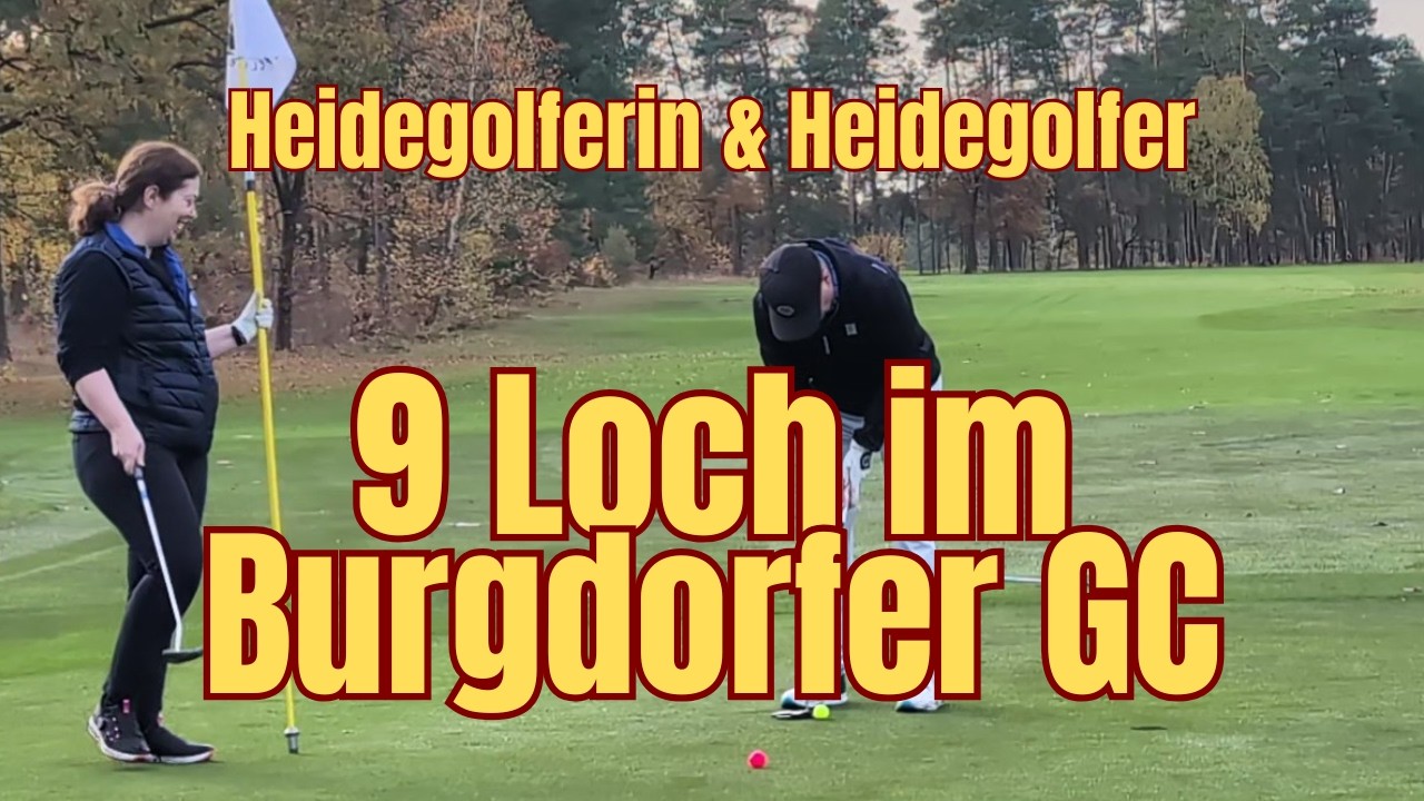 Nina (Hcp 37) und Olaf (Hcp 23) spielen 9 Loch im Burgdorfer Golfclub