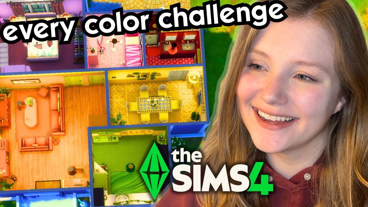 Every room is a different COLOR in the Sims 4 | Build Challenge