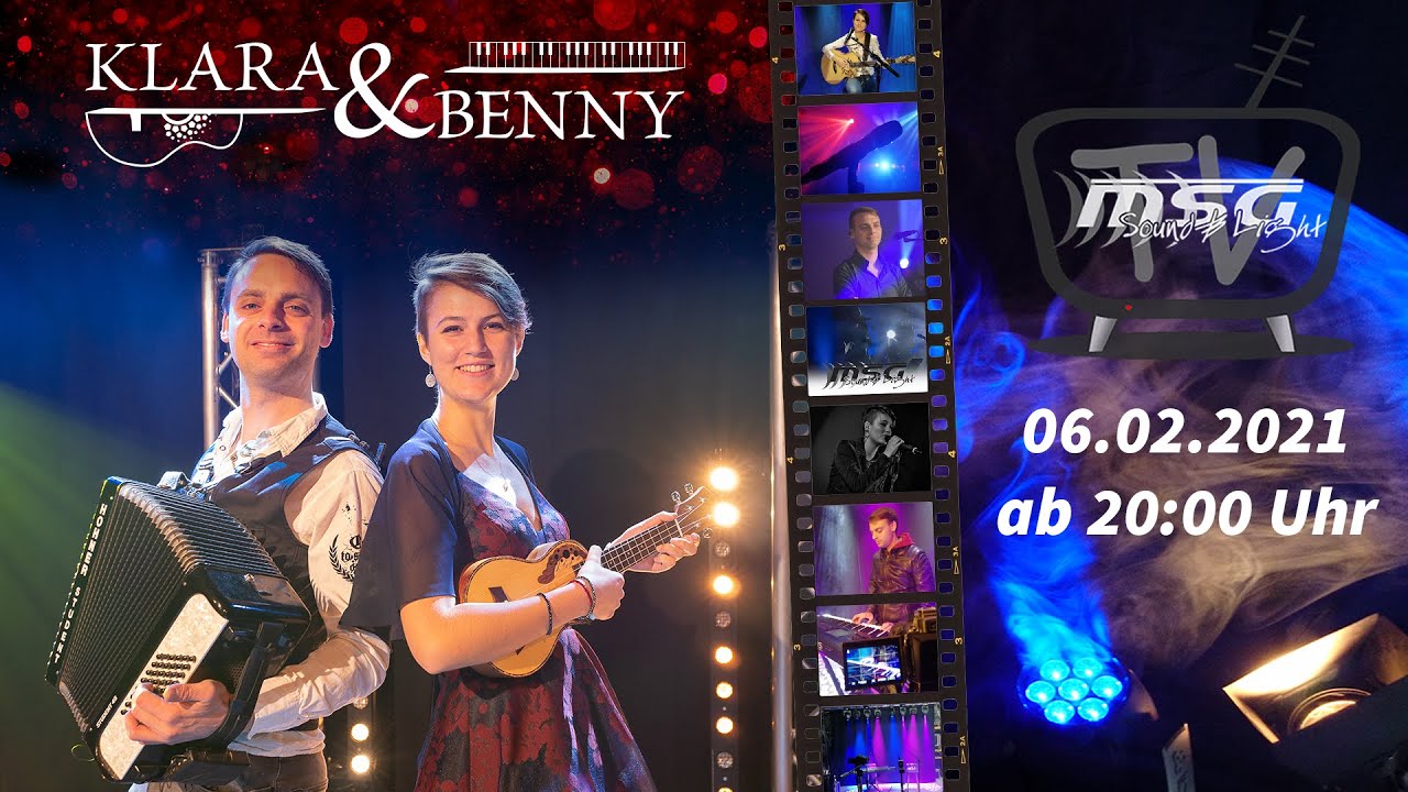 Klara & Benny! Livestream Konzertabend auf MSG-TV