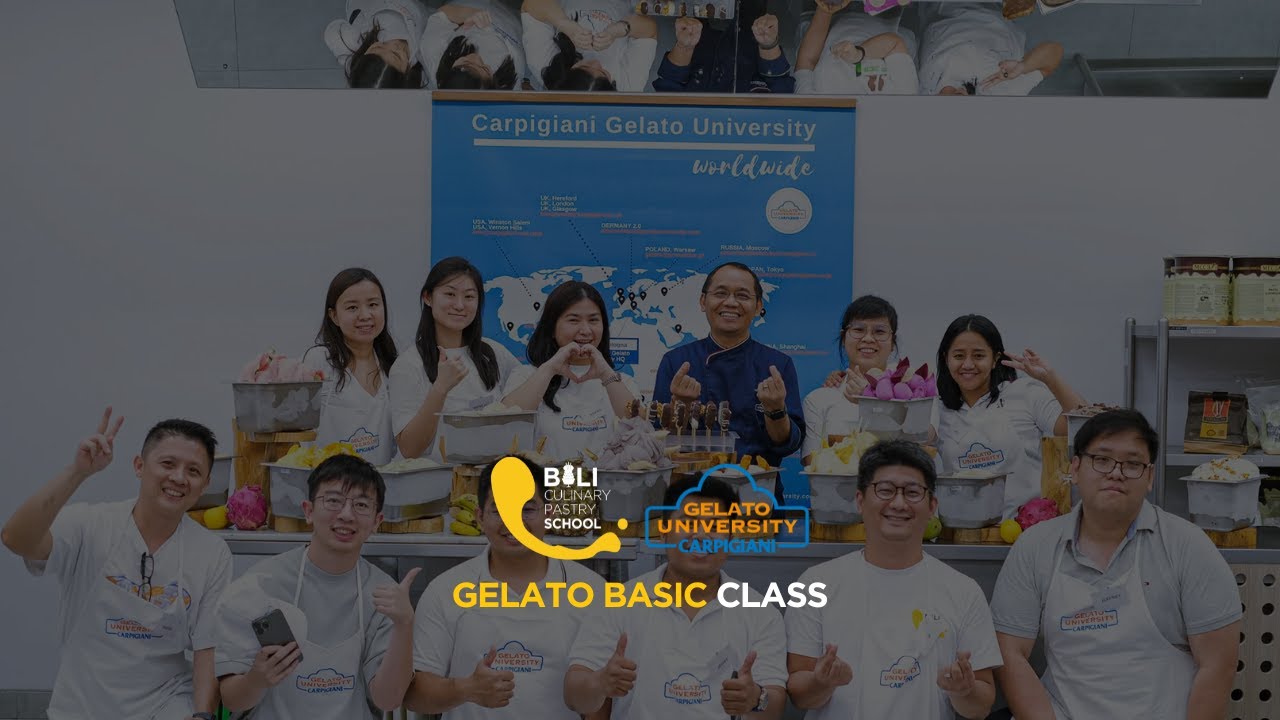 Gelato Basic Class at Bali Culinary Pastry School in collaboration with Carpigiani Gelato University