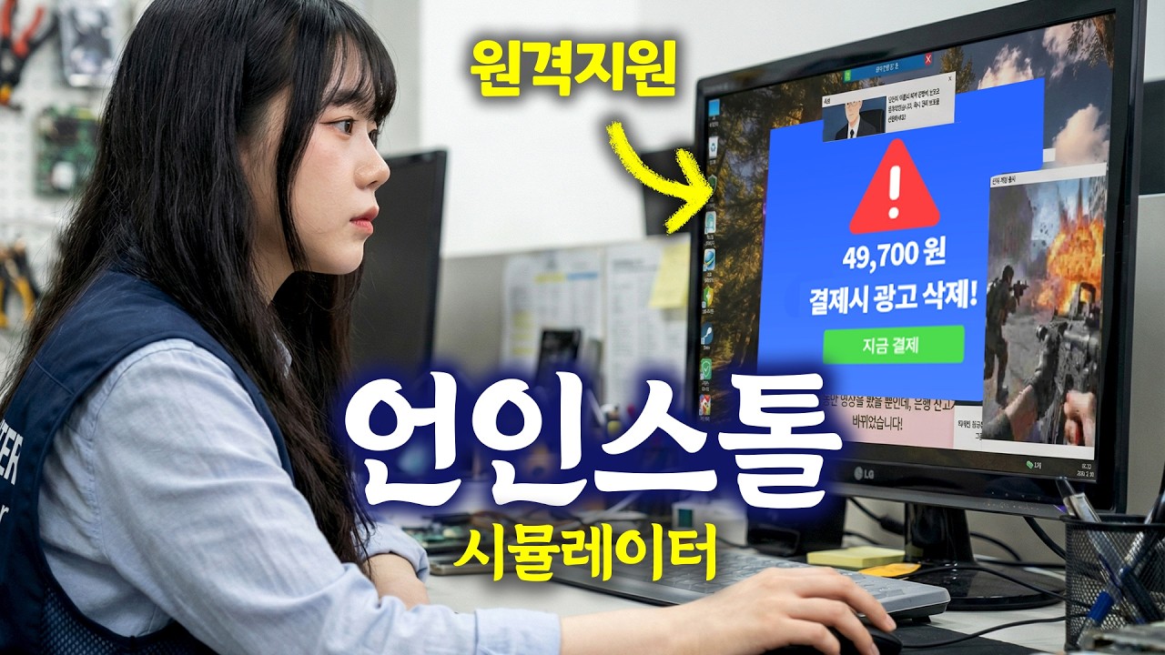 [언인스톨 시뮬레이터] 고객의 컴퓨터를 원격 지원으로 도와주는 게임 (Uninstall Simulator)