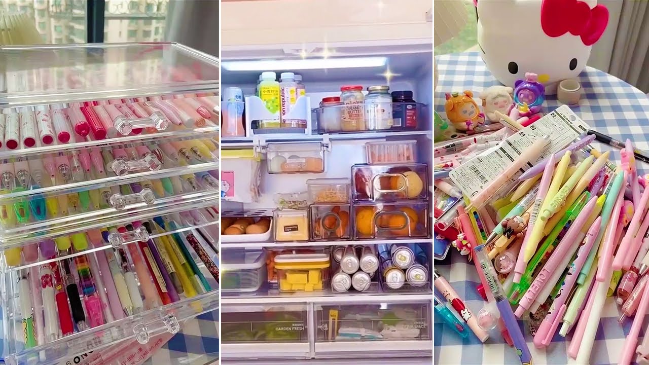 [ASMR]satisfying makeup Stationery organizer#33 #restocking #asmr #clean #tiktok