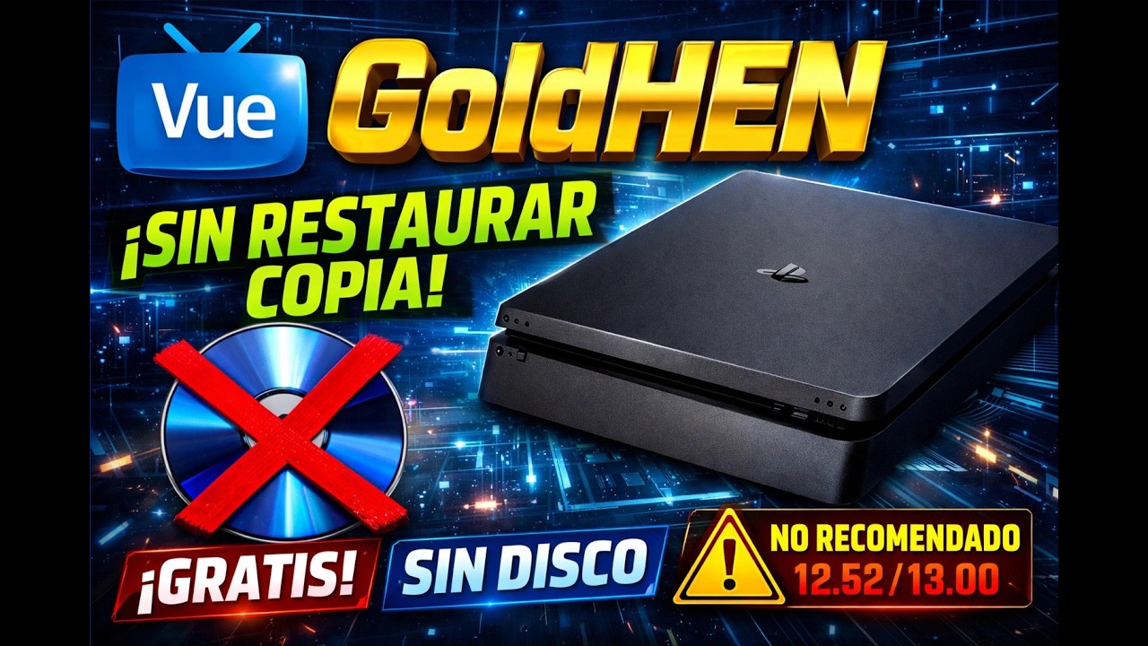 PS4 Exploit VUE (¡GRATIS, SIN DISCO y SIN RESTAURAR COPIA!) hasta FW 13.00 | ¡CUIDADO 12.52/13.00!