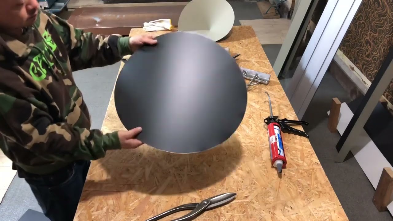 Make a sheet metal cone/Cover the top of octagonal roof