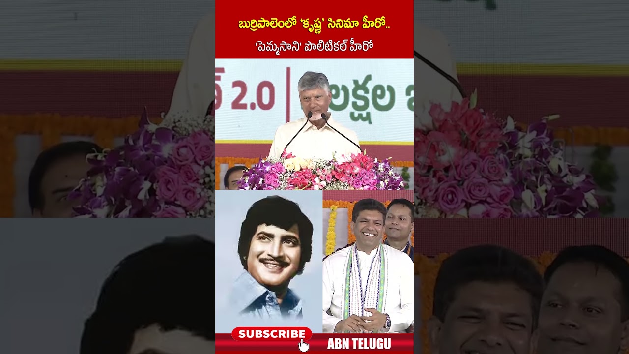 బుర్రిపాలెంలో 'కృష్ణ' సినిమా హీరో   'పెమ్మసాని' పొలిటికల్&zwnj; హీరో #superstarkrishna #cmchandrababu