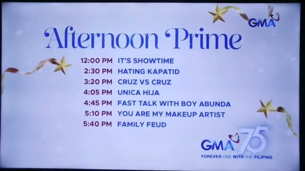 GMA Schedule Afternoon Prime November 18, 2025