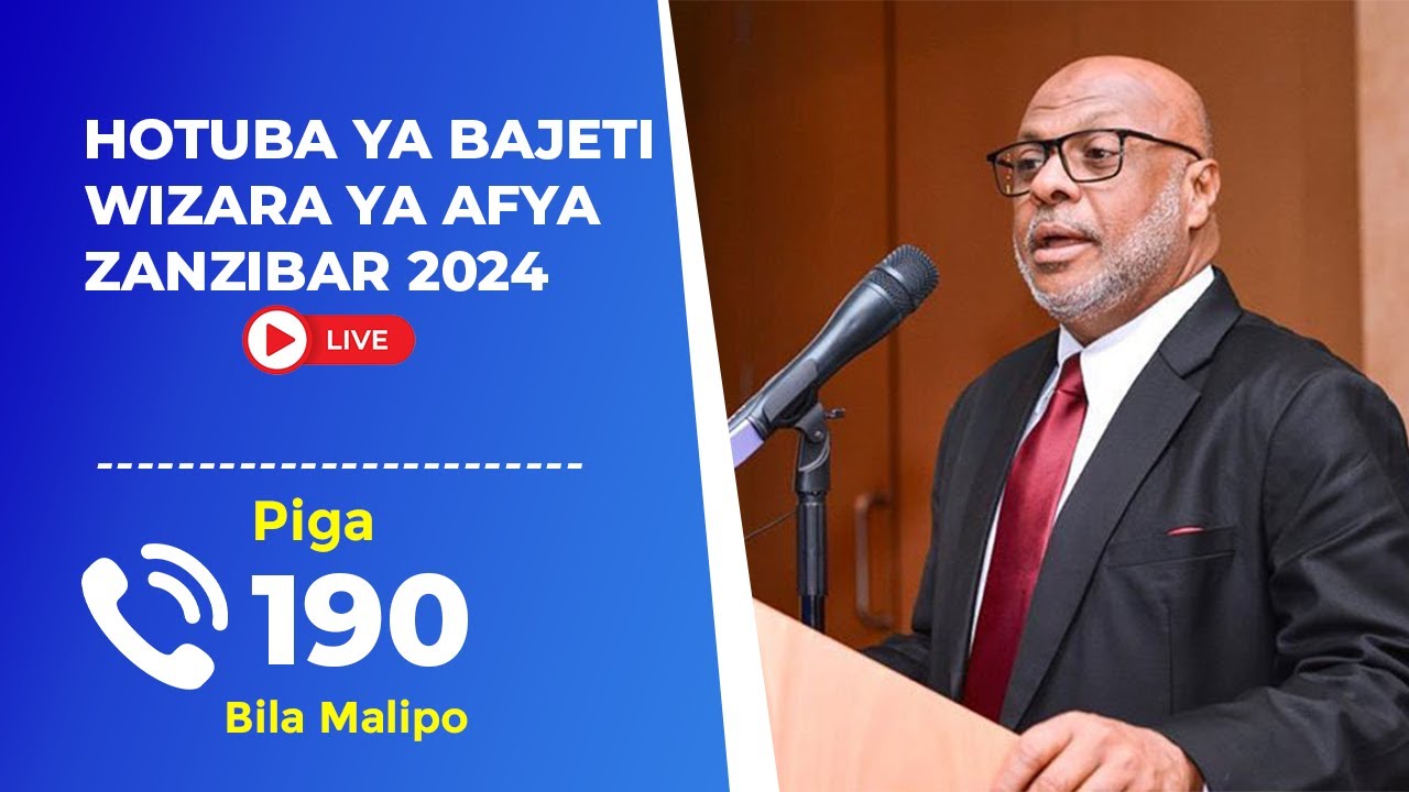 🔴 #afyaonlinetv  LIVE : HOTUBA YA BAJETI WIZARA YA AFYA ZANZIBAR 2024 -  2025  KIKAO CHA 15