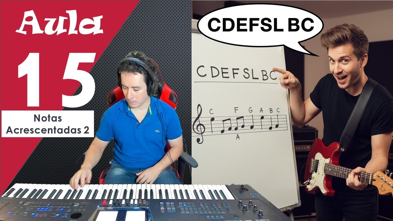Aula de Teclado 14 - Notas acrescentadas 2 - Regra dos Parênteses, aleatórias: 9, 11, 13 e etc.