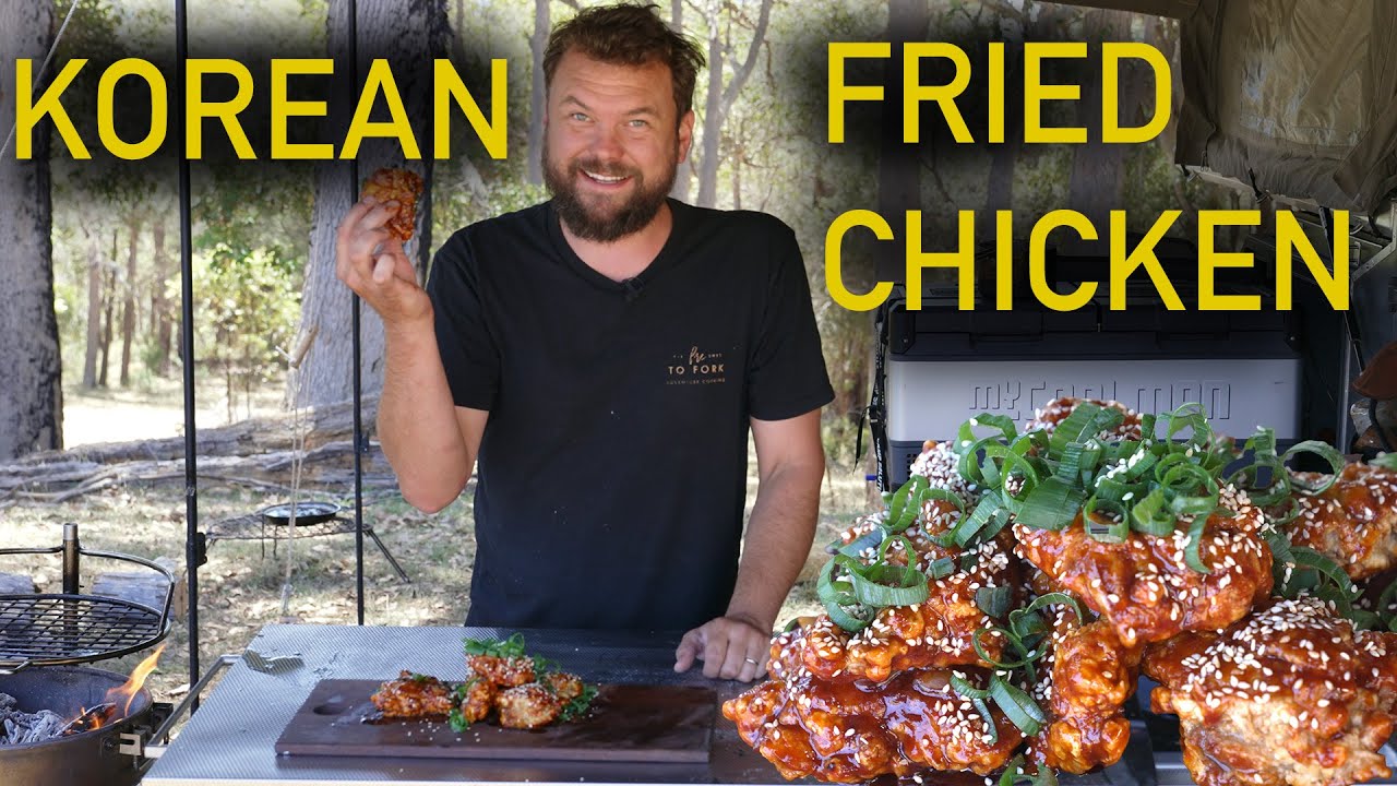 Super Crispy, Salty, Sweet and Spicy Fried Chicken on FIRE