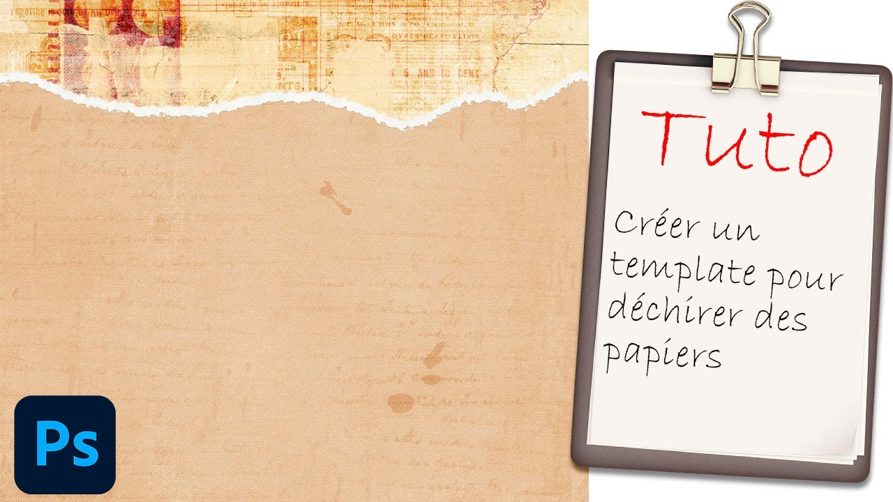 SCRAP DIGITAL - Créer des papiers déchirés (tutoriel)