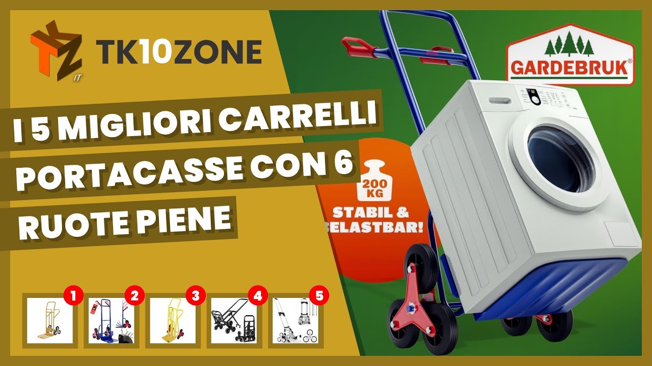 I 5 migliori carrelli portacasse con 6 ruote piene