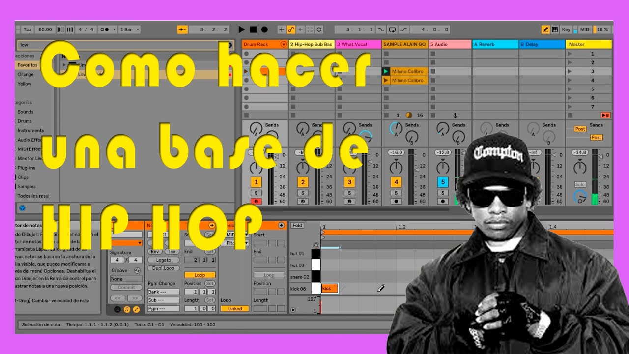Como hacer una base de RAP / Hip hop en Ableton Live 10 (Español)