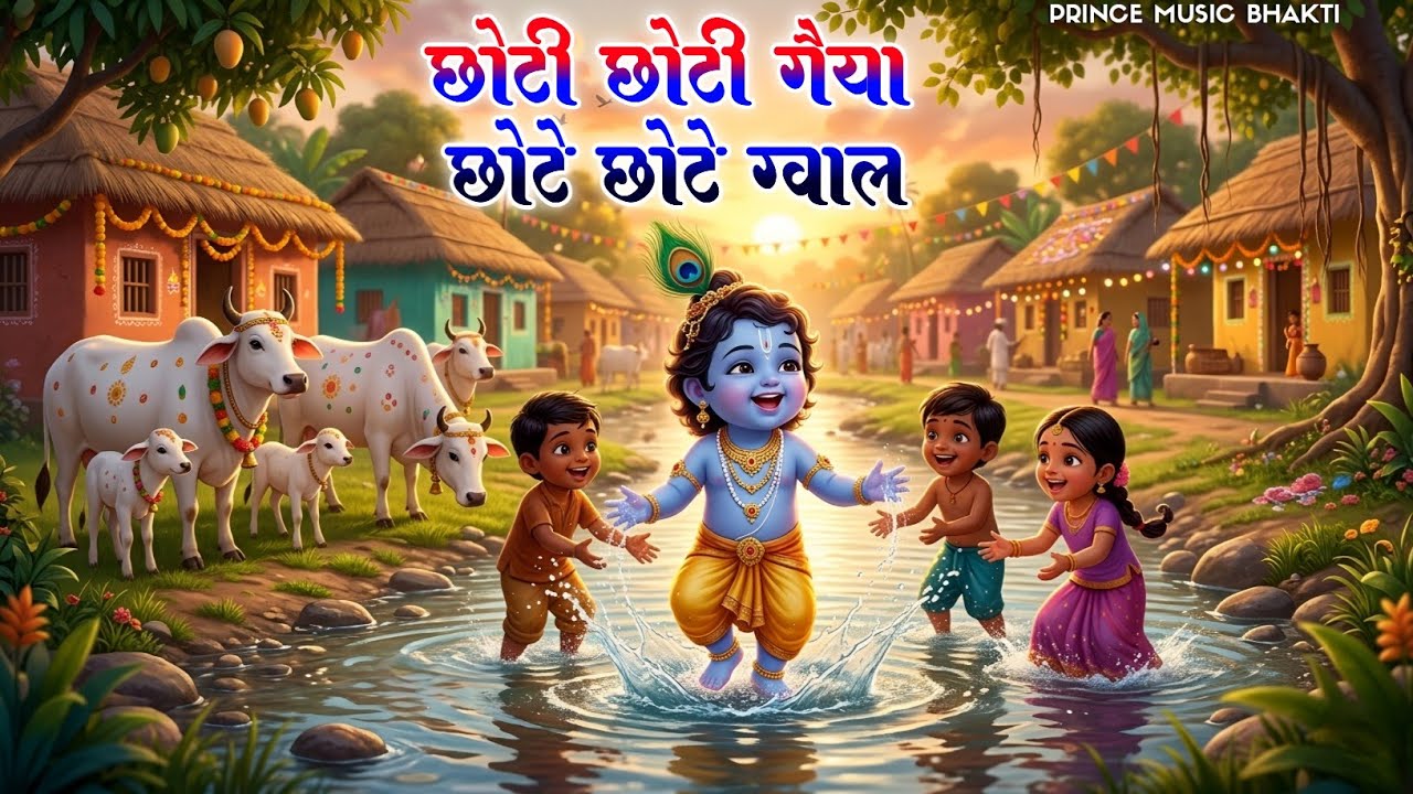 Little Krishna Song छोटी छोटी गैया - Choti Choti Gaiya Chote Chote Gwal | Krishna Song