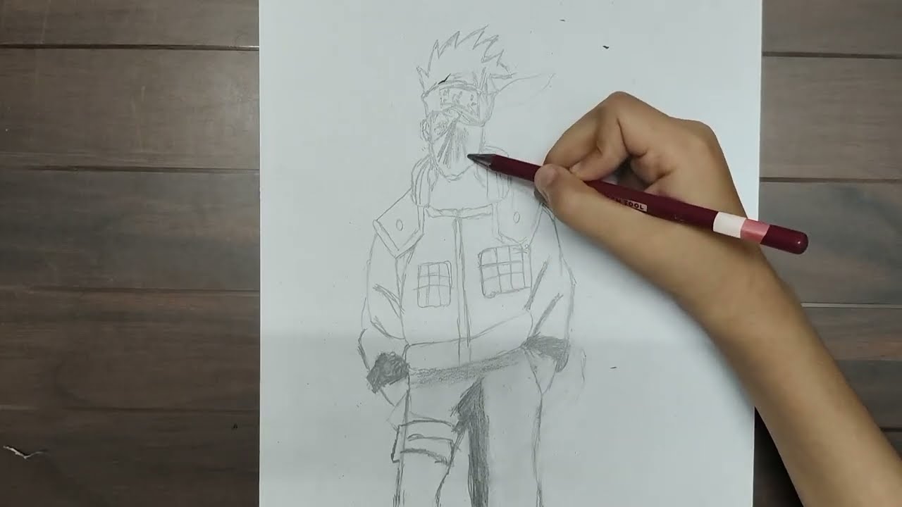 How to draw kakashi