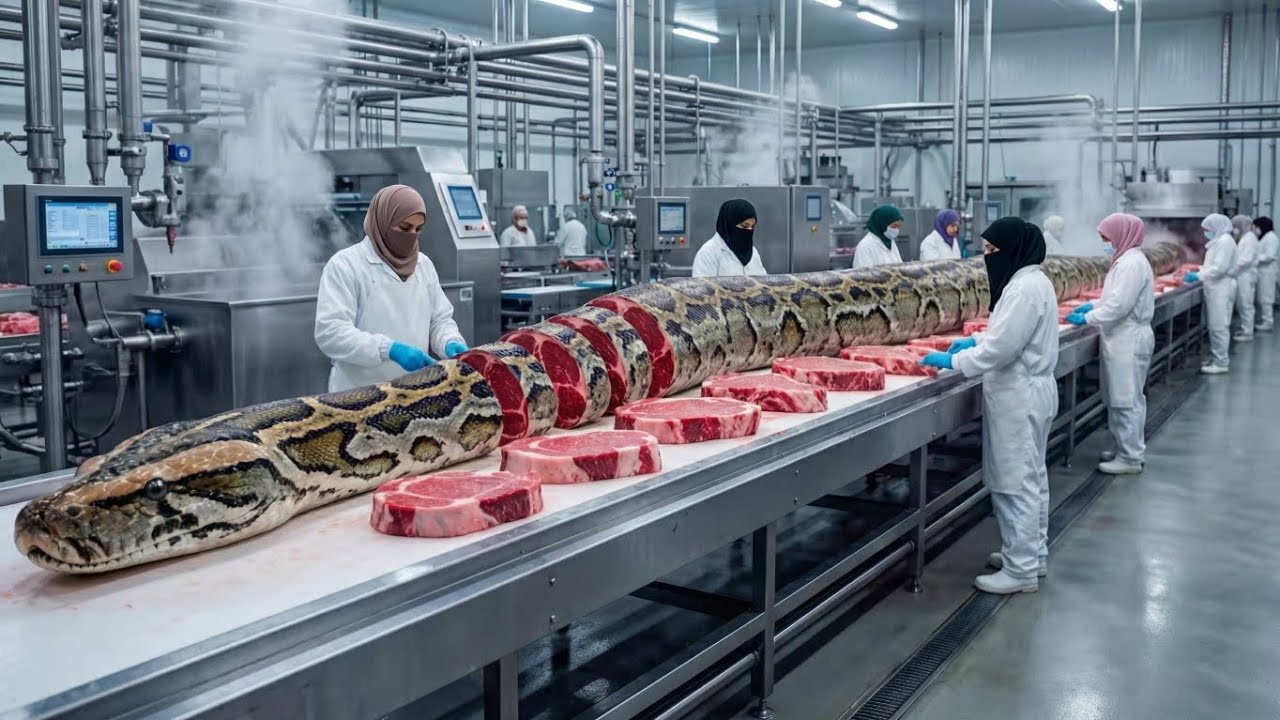 In side a Anaconda Leather Processing  From Pressing to Wallets & Leather Boots #factory #leather 