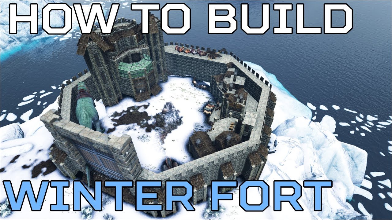 🦄 Winter Fort HOW TO BUILD The Island PVE | Ark Survival [NO MODS]
