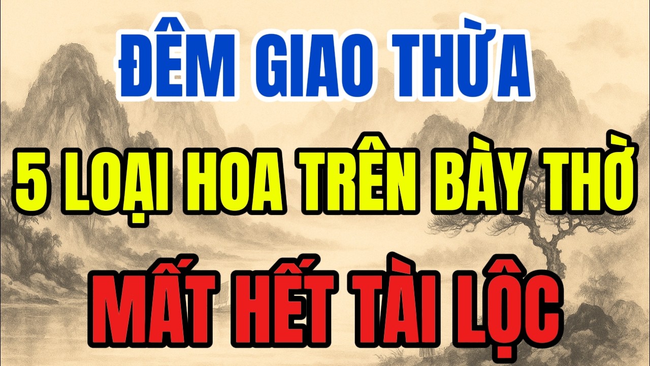 ĐÊM GIAO THỪA - TUYỆT ĐỐI CẤM ĐỂ 5 LOẠI HOA NÀY TRÊN BÀN THỜ, KẺO NĂM MỚI MẤT HẾT TÀI LỘC