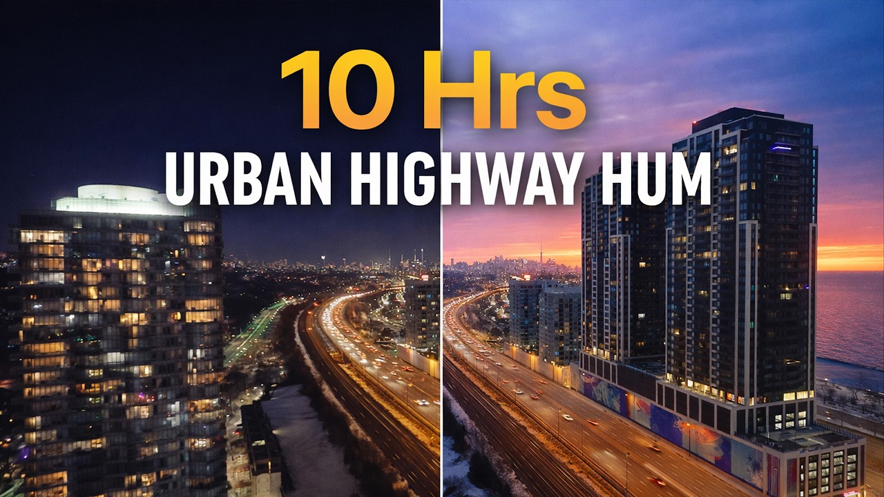 10 Hours Above the Gardiner Expressway | Toronto Night to Sunrise White Noise