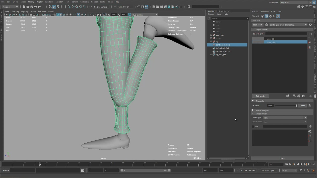 mGear Basics 2: 11 corrective blendshapes pants