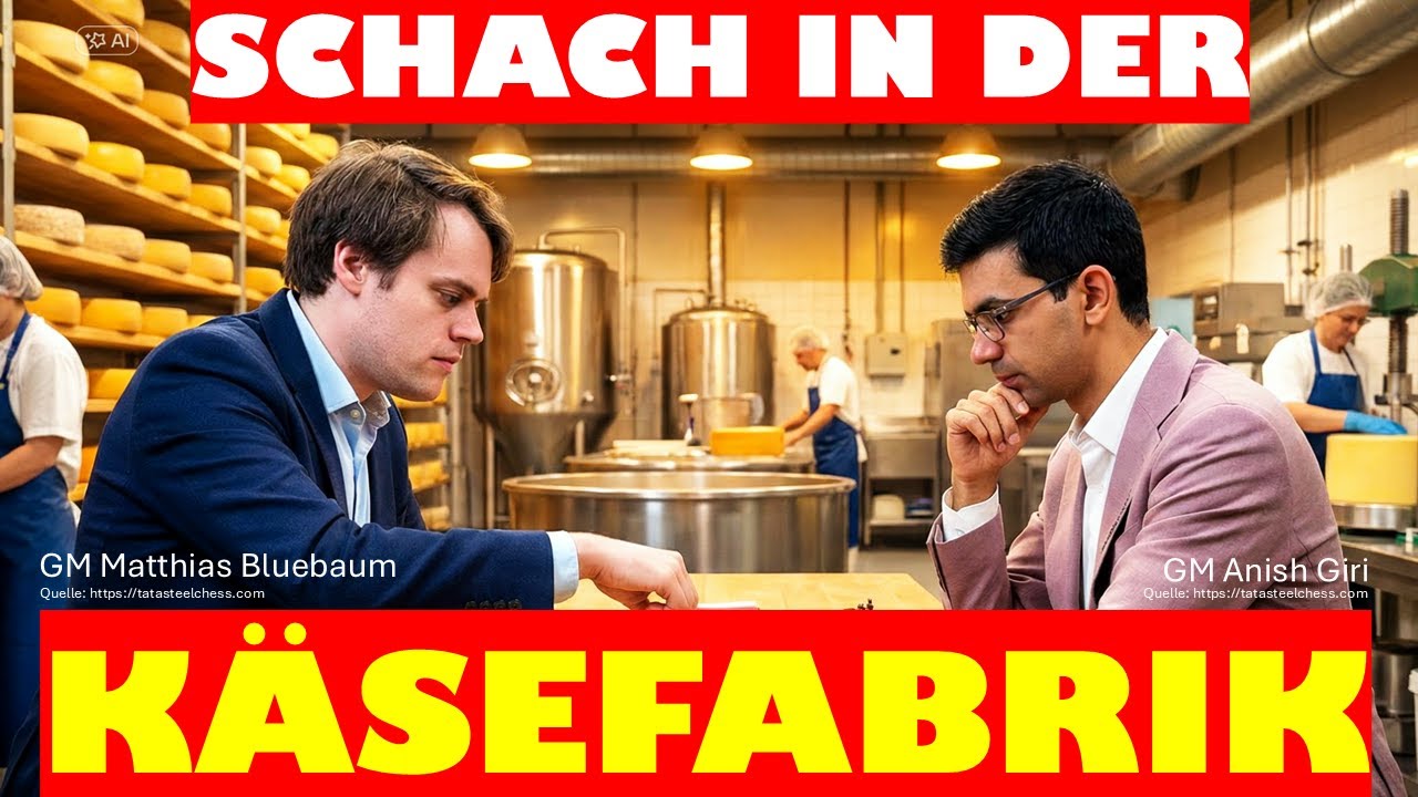 GM Bluebaum vs GM Giri   Schach in der Käsefabrik #chess #schach #chessplayer #anishgiri