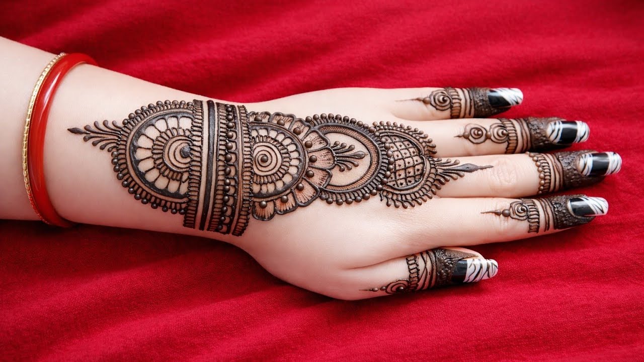 Simple mehndi design | easy stylish mehndi design | Mehandi ka design | Backhand mehndi design  | 