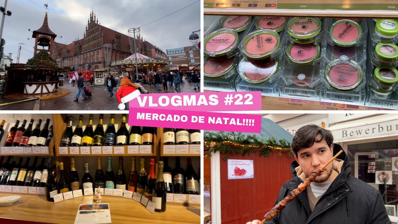 MERCADO DE NATAL DE HANNOVER + COSMÉTICOS DA DM + FARMÁCIA NA ALEMANHA #VLOGMAS22