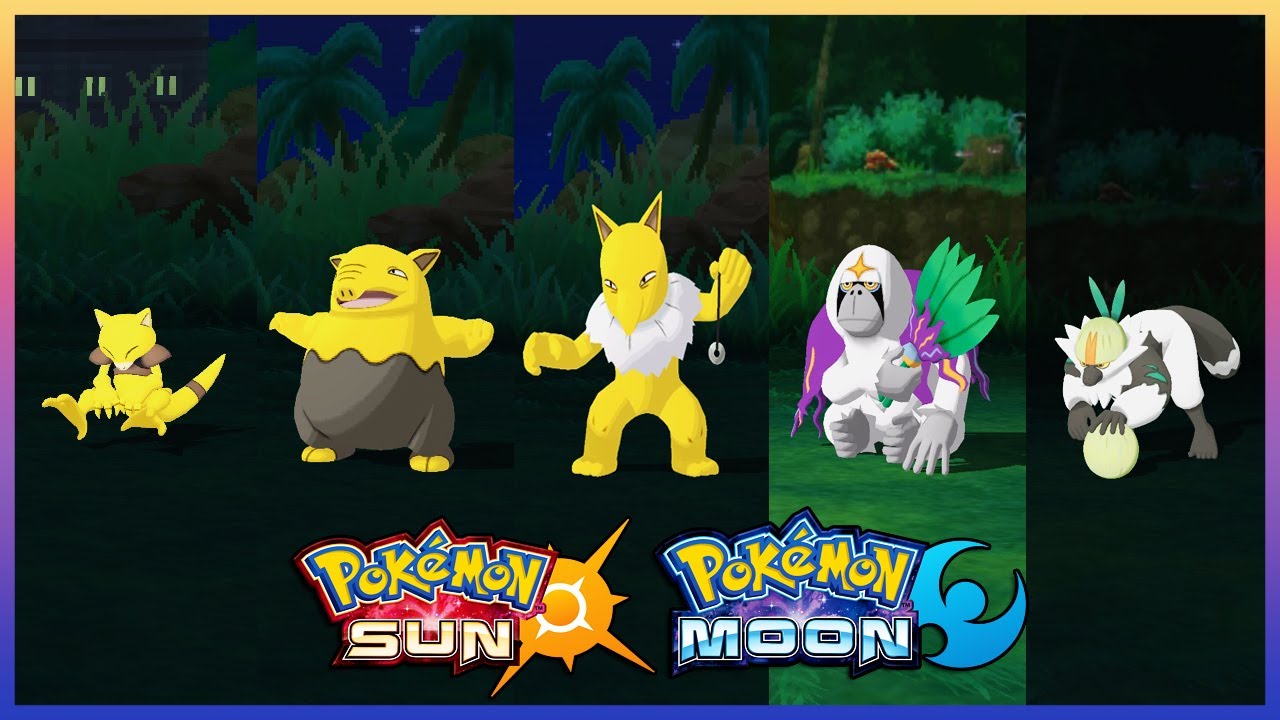 Pokemon Sun & Moon - Abra,Drowzee,Hypno,Oranguru & Passimian Locations