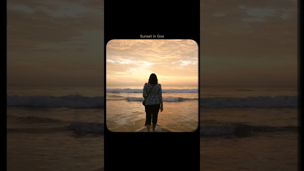 Golden Hour in Goa !  #cinematic #goabeach #travel #beachsunset #viralshorts #goa #shorts