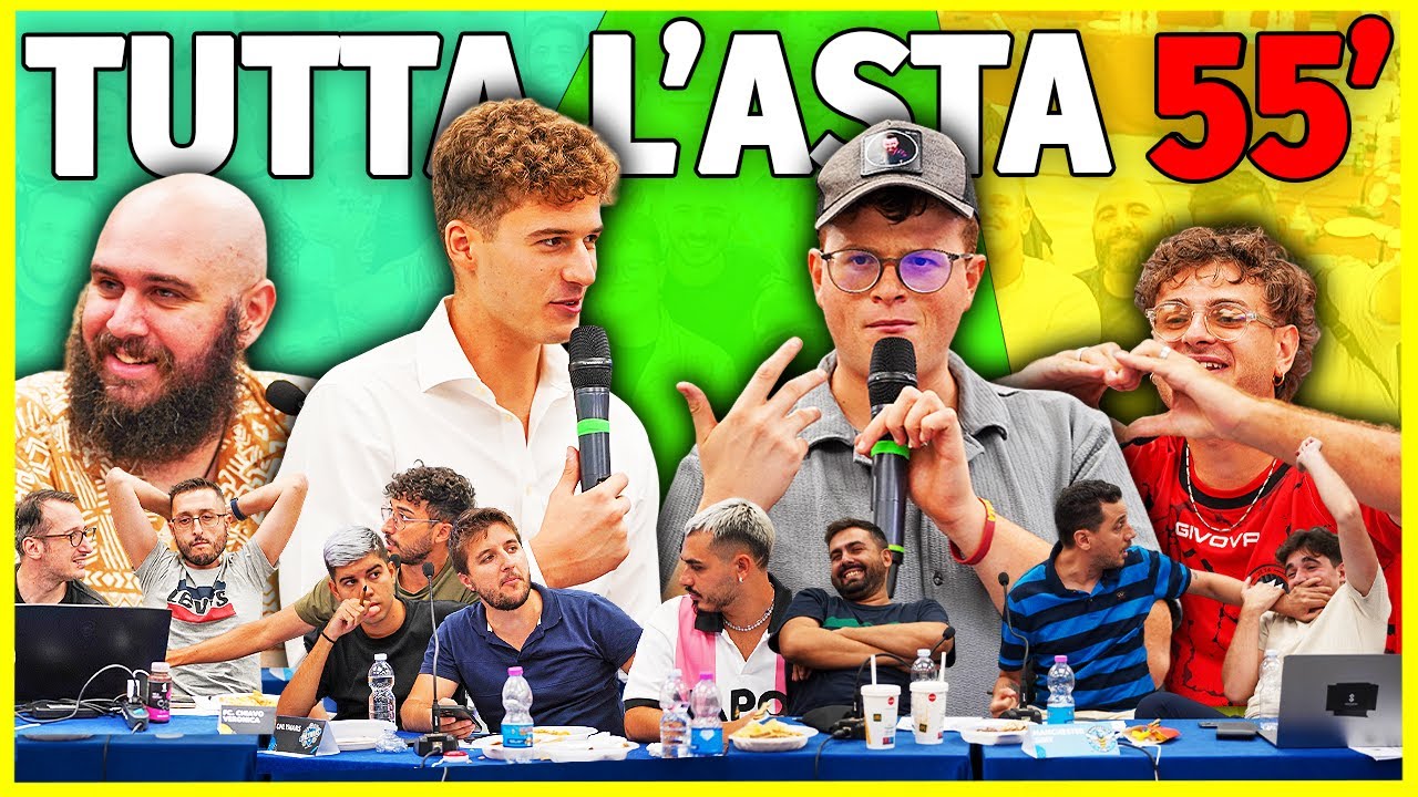 ✏️ FANTACALCIO DEGLI YOUTUBERS 2024-25: tutta l’ASTA in 55 MINUTI!